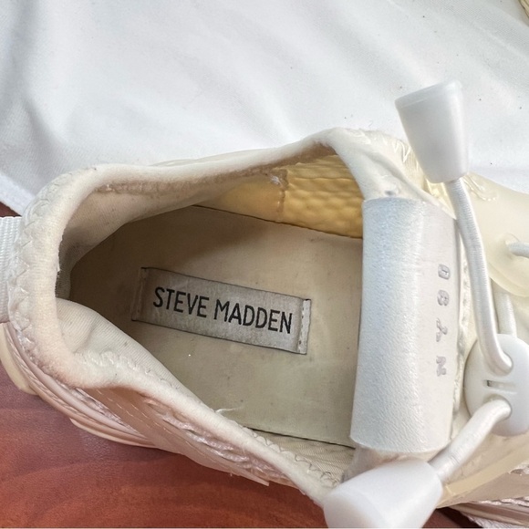 STEVE MADDEN Milo Women’s  White Fashion Sneaker Sz 8M - Picture 4 of 7